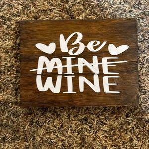 Wood sign small could go on a shelf